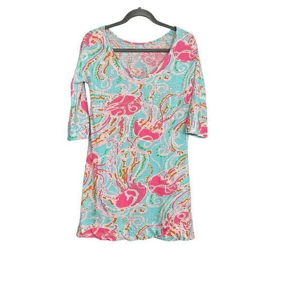 Lilly Pulitzer Women's Lightweight T-Shirt Dress, 3/4 sleeve Extra Small - Picture 1 of 7